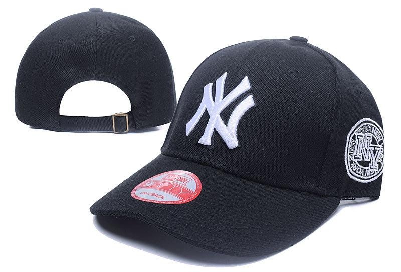 แฟชั่น Unisex MLB New York เบสบอล yankees หมวกกีฬาประณีตกีฬาสะโพกครีมกันแดดฮ็อปง่ายปรับ (สีกรมท่า) - INTL
