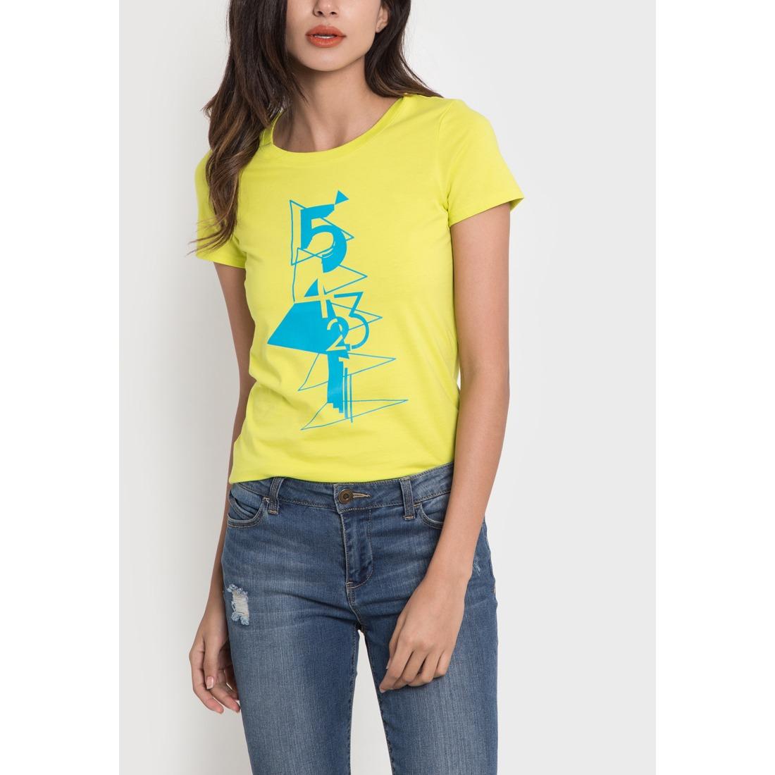 BERGANDY เสื้อยืดคอกลม รุ่น 2EW26G1011 (สีเขียวมะนาว)