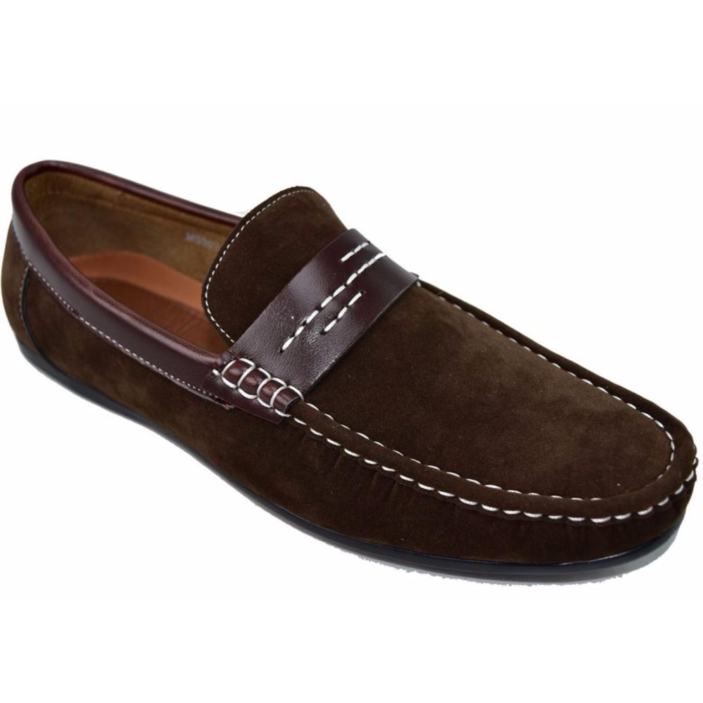 BINSIN รองเท้าหนังแบบสวมผู้ชาย BINSIN รุ่น M5307(Coffee)