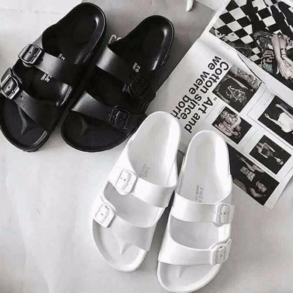 รองเท้าแตะแฟชั่น สไตล์ Birkenstock EVA สีขาว