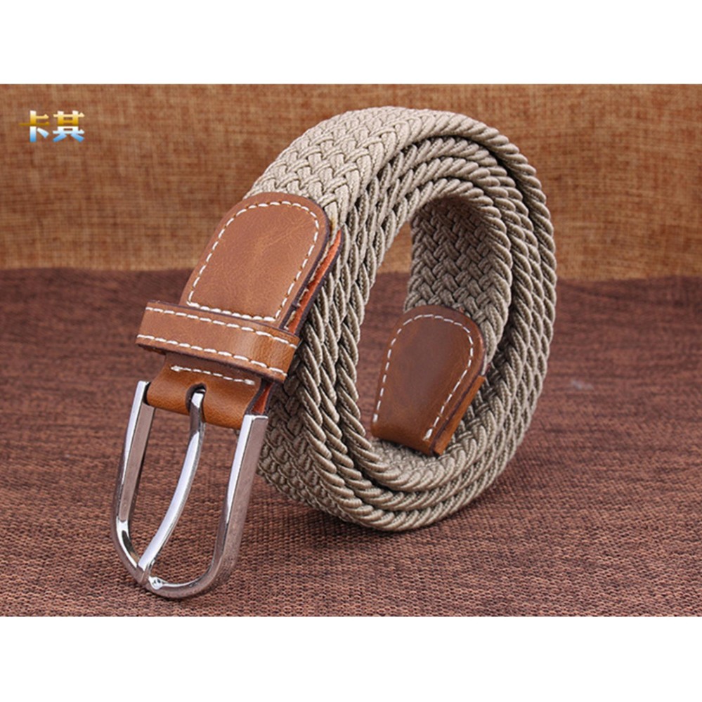 Braided Stretch Belt Canvas Fabric Woven Elastic Casual Belt for Men and Women Braided Stretch Belt Canvas Fabric Woven Elastic Casual Belt for Men and Women