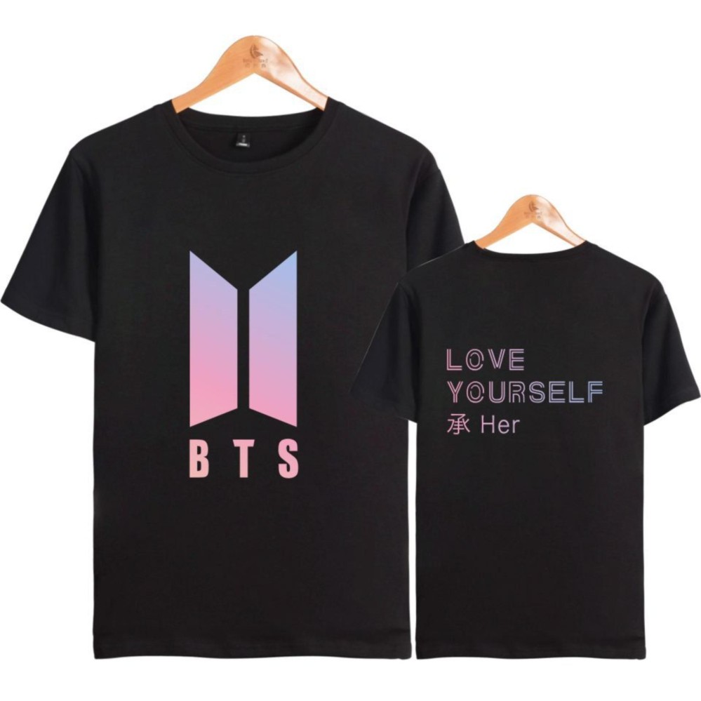 BTS อัลบั้มใหม่รักตัวคุณเองผู้ชายผู้หญิงเสื้อยืดแขนสั้น - สนามบินนานาชาติ BTS อัลบั้มใหม่รักตัวคุณเองผู้ชายผู้หญิงเสื้อยืดแขนสั้น - สนามบินนานาชาติ