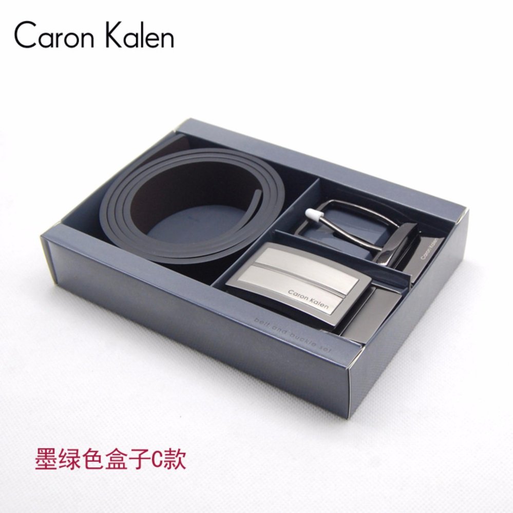 Caron Kalen ผู้ชายยี่ห้อ deisnger เข็มขัดหัวเข็มขัด 2 ใน 1 เซ็ตสีดำ ck 1 (กล่องสีเขียว) -นานาชาติ Caron Kalen ผู้ชายยี่ห้อ deisnger เข็มขัดหัวเข็มขัด 2 ใน 1 เซ็ตสีดำ ck 1 (กล่องสีเขียว) -นานาชาติ