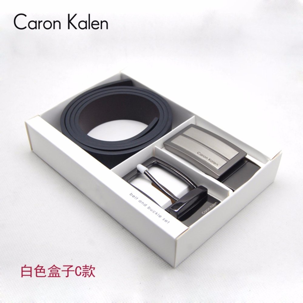 CARON Kalen ผู้ชายยี่ห้อ deisnger เข็มขัดหัวเข็มขัด 2 in 1 เซ็ตสีดำ CK 1 (สีขาวกล่อง C) - INTL CARON Kalen ผู้ชายยี่ห้อ deisnger เข็มขัดหัวเข็มขัด 2 in 1 เซ็ตสีดำ CK 1 (สีขาวกล่อง C) - INTL