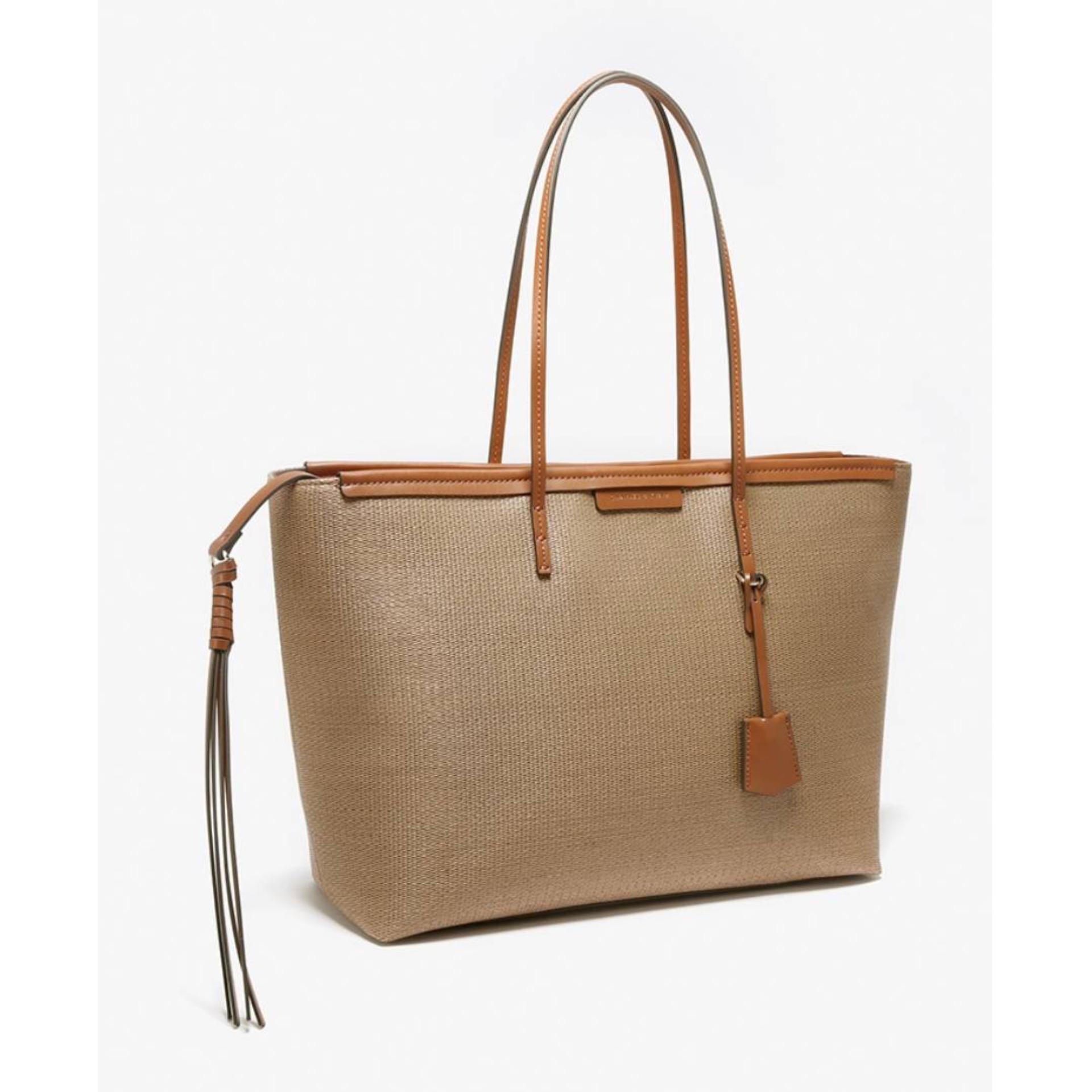 CHARLES&keith TEXURED BAG กระเป๋า Tote Bag กระเป๋าผู้หญิง