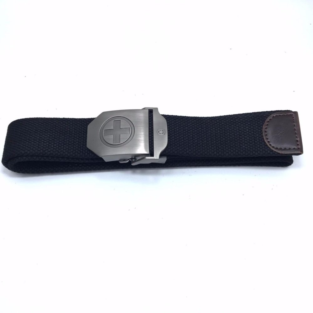 Chinatown Leatherเข็มขัดผ้าหัวล้อค Tough สีดำ Chinatown Leatherเข็มขัดผ้าหัวล้อค Tough สีดำ