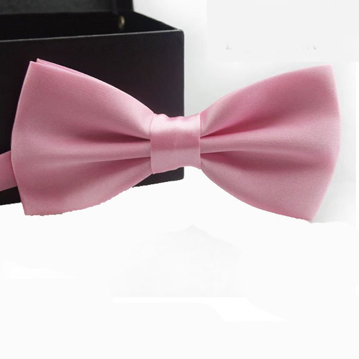 แฟชั่นคลาสสิก Mens ปรับ Tuxedo Wedding หูกระต่ายเนคไทสีชมพู