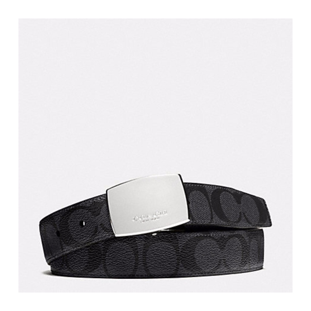 Coach เข็มขัด หมุนหัวได้ ใช้ได้สองหน้า COACH F64828 DRESS PLAQUE CUT-TO-SIZE REVERSIBLE SIGNATURE COATED CANVAS BELT Coach เข็มขัด หมุนหัวได้ ใช้ได้สองหน้า COACH F64828 DRESS PLAQUE CUT-TO-SIZE REVERSIBLE SIGNATURE COATED CANVAS BELT