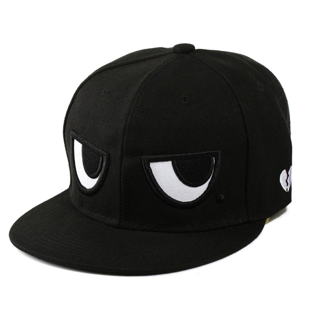 Cocotina Stylish ผู้ชายผู้หญิงหมวกแก๊ปเบสบอลสีดำตาขาว SnapBack หมวกฮิปฮอป - สีดำ Cocotina Stylish ผู้ชายผู้หญิงหมวกแก๊ปเบสบอลสีดำตาขาว SnapBack หมวกฮิปฮอป - สีดำ