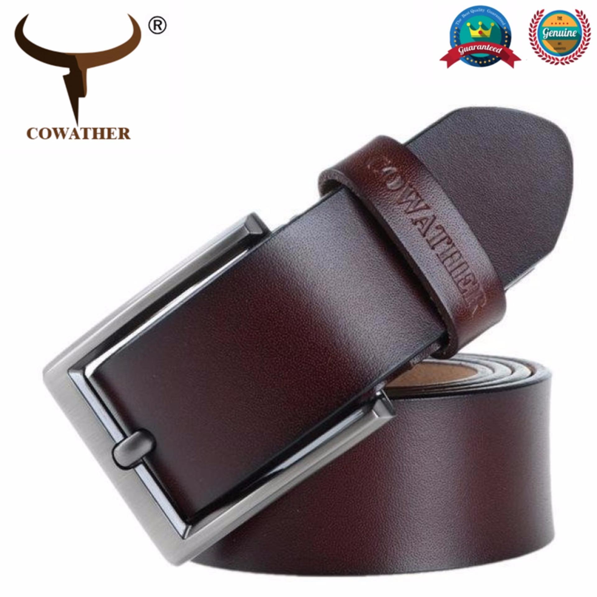 COWATHER เข็มขัดผู้ชาย หนังวัวแท้ 100% เข็มขัด ผู้ชาย เข็มขัด หนังแท้ Belt Men's Casual Waistband Belts,100% Cow Genuine Leather Belts With Single Pin Buckle COWATHER เข็มขัดผู้ชาย หนังวัวแท้ 100% เข็มขัด ผู้ชาย เข็มขัด หนังแท้ Belt Men's Casual Waistband Belts,100% Cow Genuine Leather Belts With Single Pin Buckle