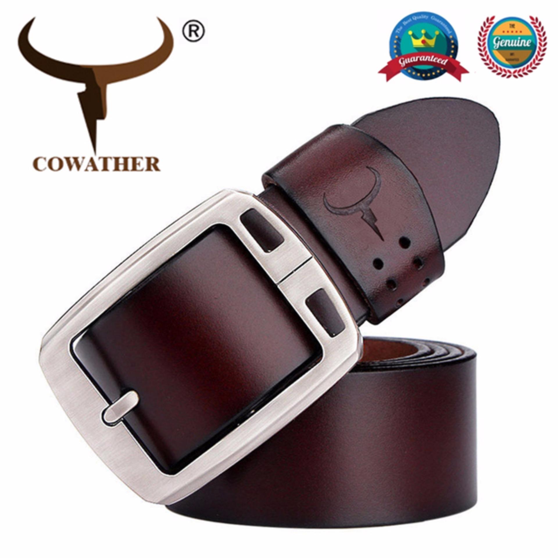 COWATHER เข็มขัดผู้ชาย หนังวัวแท้ 100% เข็มขัด ผู้ชาย เข็มขัด หนังแท้ Belt Men's Casual Waistband Belts,100% Cow Genuine Leather Belts With Single Pin Buckle COWATHER เข็มขัดผู้ชาย หนังวัวแท้ 100% เข็มขัด ผู้ชาย เข็มขัด หนังแท้ Belt Men's Casual Waistband Belts,100% Cow Genuine Leather Belts With Single Pin Buckle