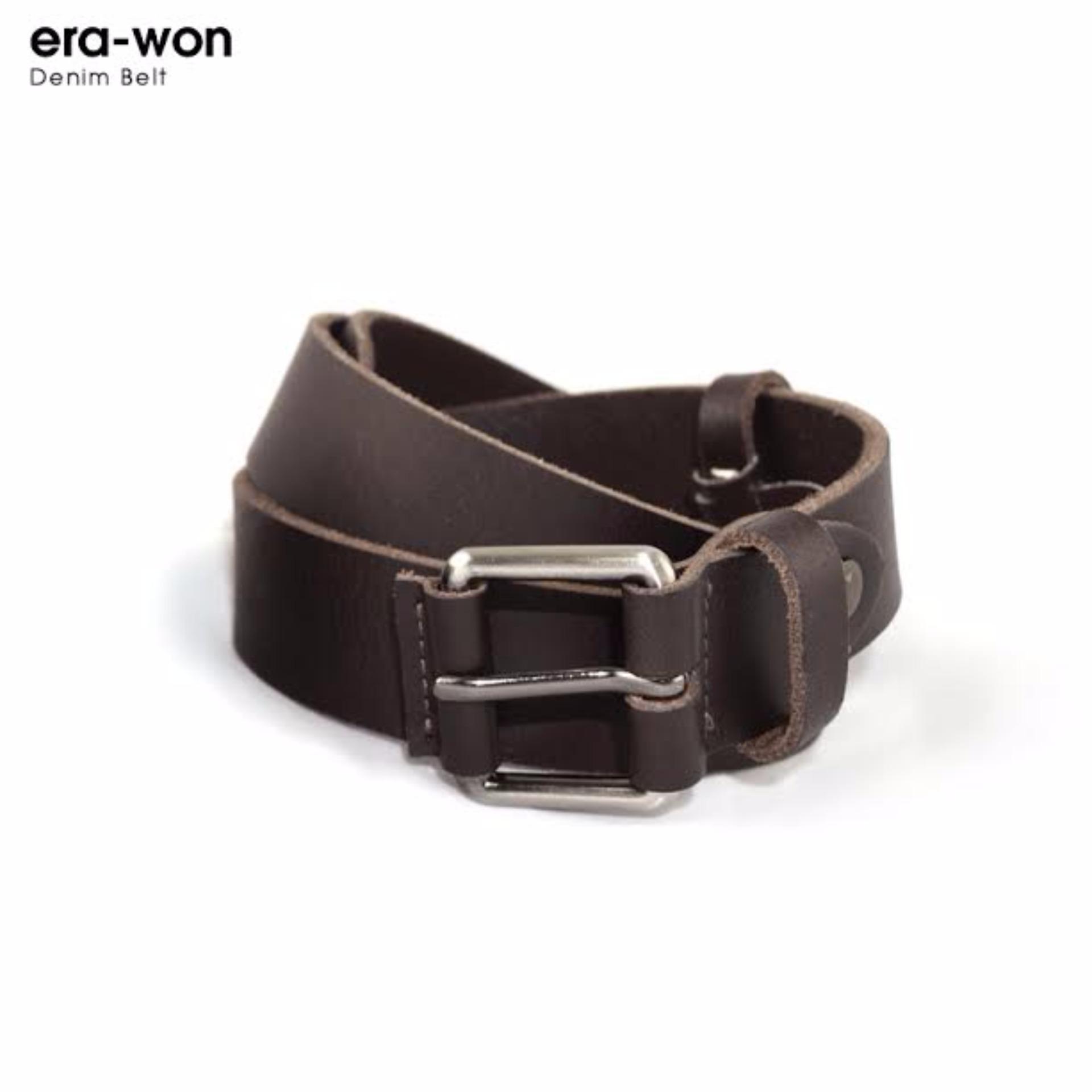 era-won เข็มขัดหนังแท้ Denim Belt สีน้ำตาล (Brown) era-won เข็มขัดหนังแท้ Denim Belt สีน้ำตาล (Brown)