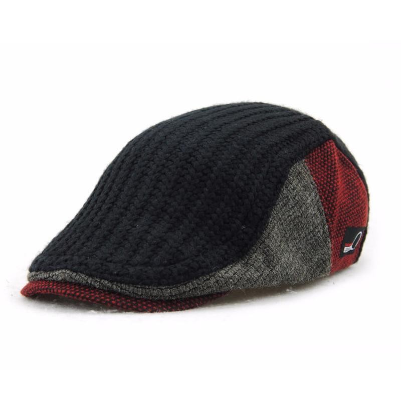 แฟชั่นผู้ชายผู้หญิง Newsboy Beret หมวกลำลองกลางแจ้งหมวกแหลม - นานาชาติ