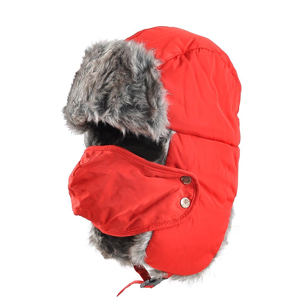 แฟชั่นผู้ชายสีน้ำตาลนักบินทิ้งระเบิด Faux FUR ฤดูหนาวสกี Trooper Trapper หูหมวกปีกรอบหมวก