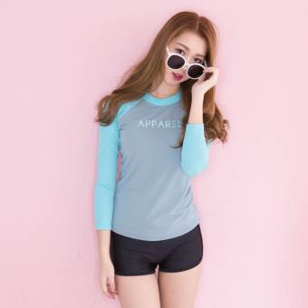GETS ชุดแขนยาว Apparel P-015 เทาแขนฟ้า GETS ชุดแขนยาว Apparel P-015 เทาแขนฟ้า