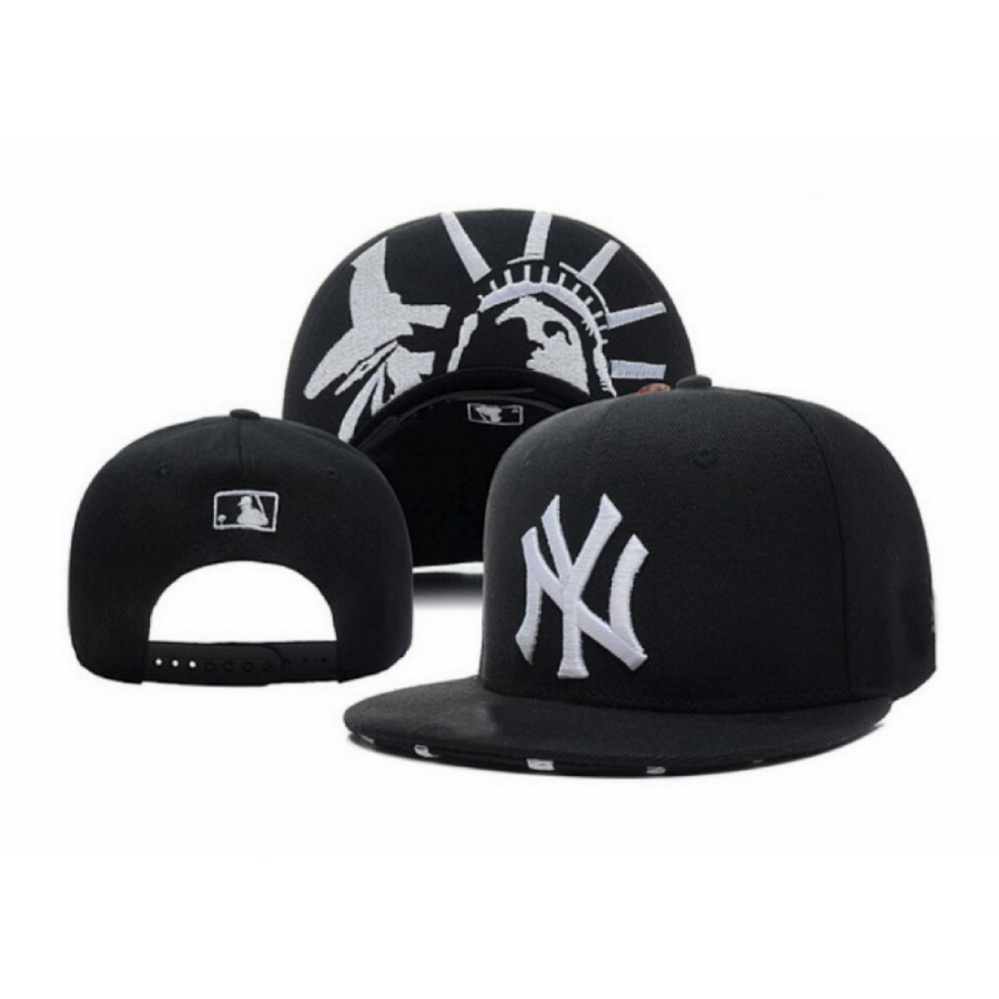 Hip Hop Snapback Cap NY - ดำ Hip Hop Snapback Cap NY - ดำ