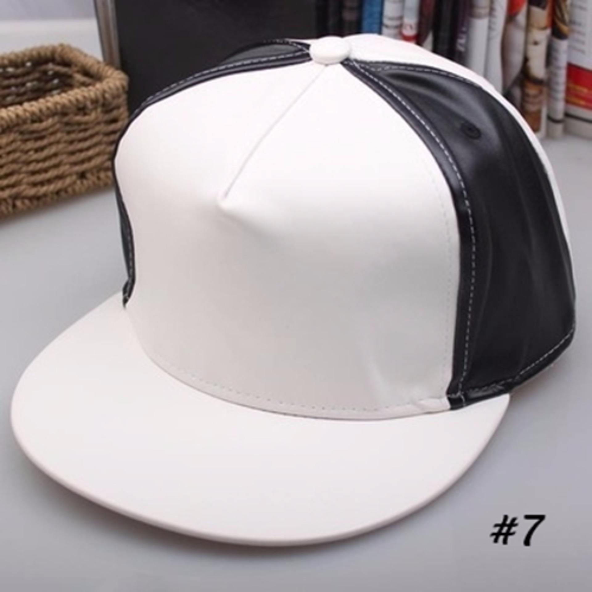 หมวก hiphop white & black