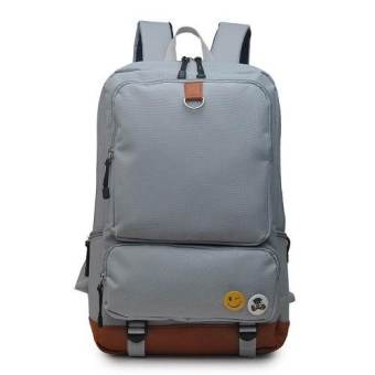 HS กระเป๋าเป้สะพายหลัง ผ้า Canvas ผสมรุ่น student bags HSWB0008 (White)(Int: One size) HS กระเป๋าเป้สะพายหลัง ผ้า Canvas ผสมรุ่น student bags HSWB0008 (White)(Int: One size)