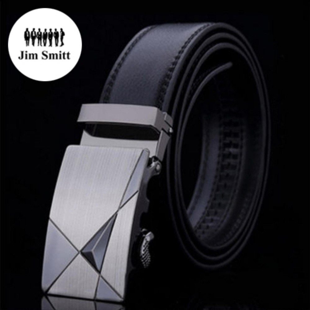 Jim Smitt เข็มขัดหนังคุณภาพ แบบหัวล๊อคอัตโนมัต สายหนังสีดำ - black belt Jim Smitt เข็มขัดหนังคุณภาพ แบบหัวล๊อคอัตโนมัต สายหนังสีดำ - black belt