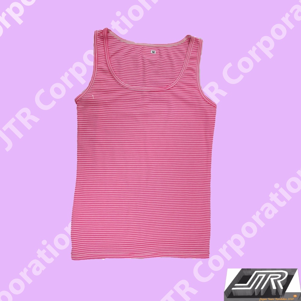 JTR เสื้อกล้าม สำหรับ ผู้หญิง สีชมพูอ่อน ลายขวาง 86107A-LIGHT PINK