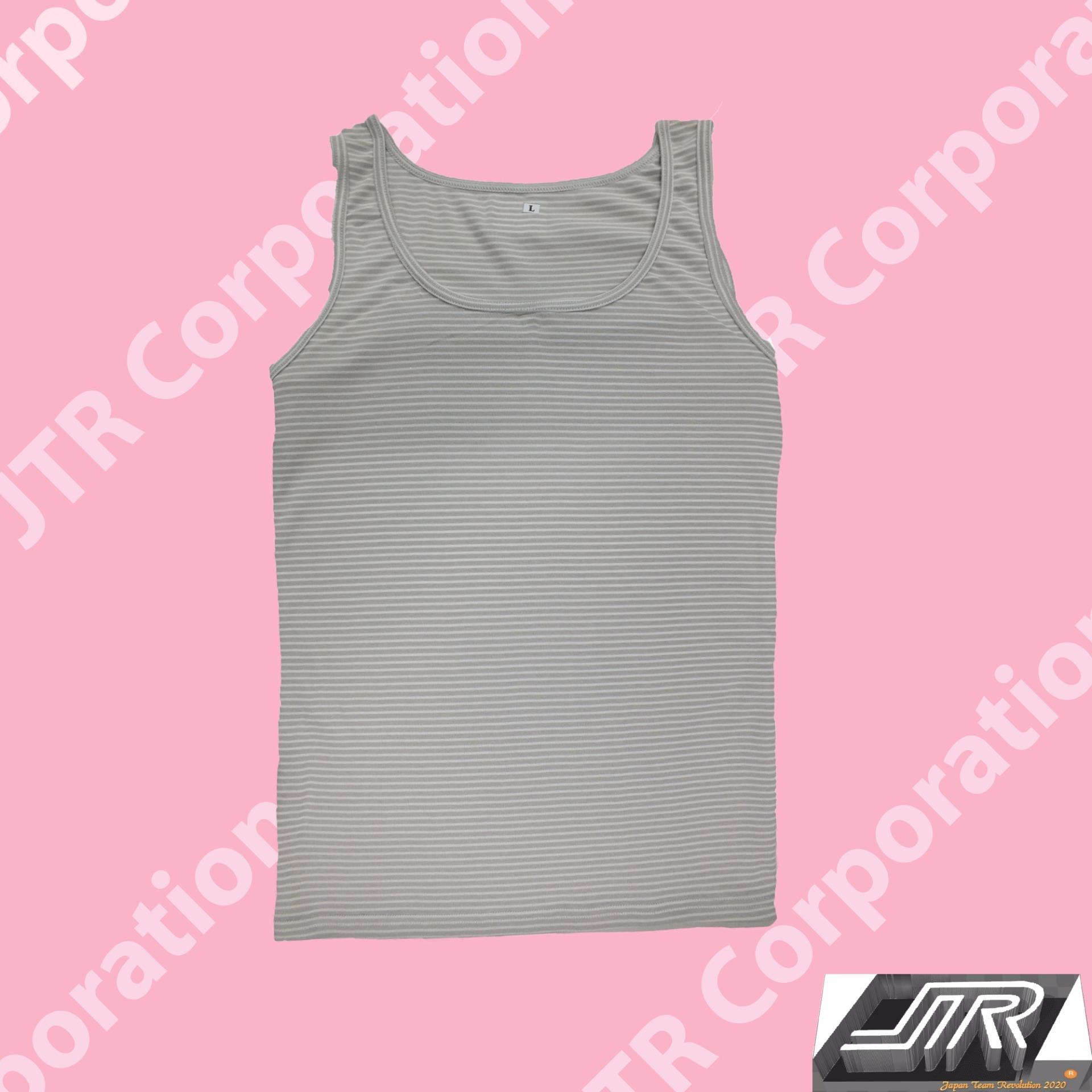JTR เสื้อกล้าม สำหรับ ผู้หญิง สีชมพูอ่อน ลายขวาง 86107A-LIGHT PINK