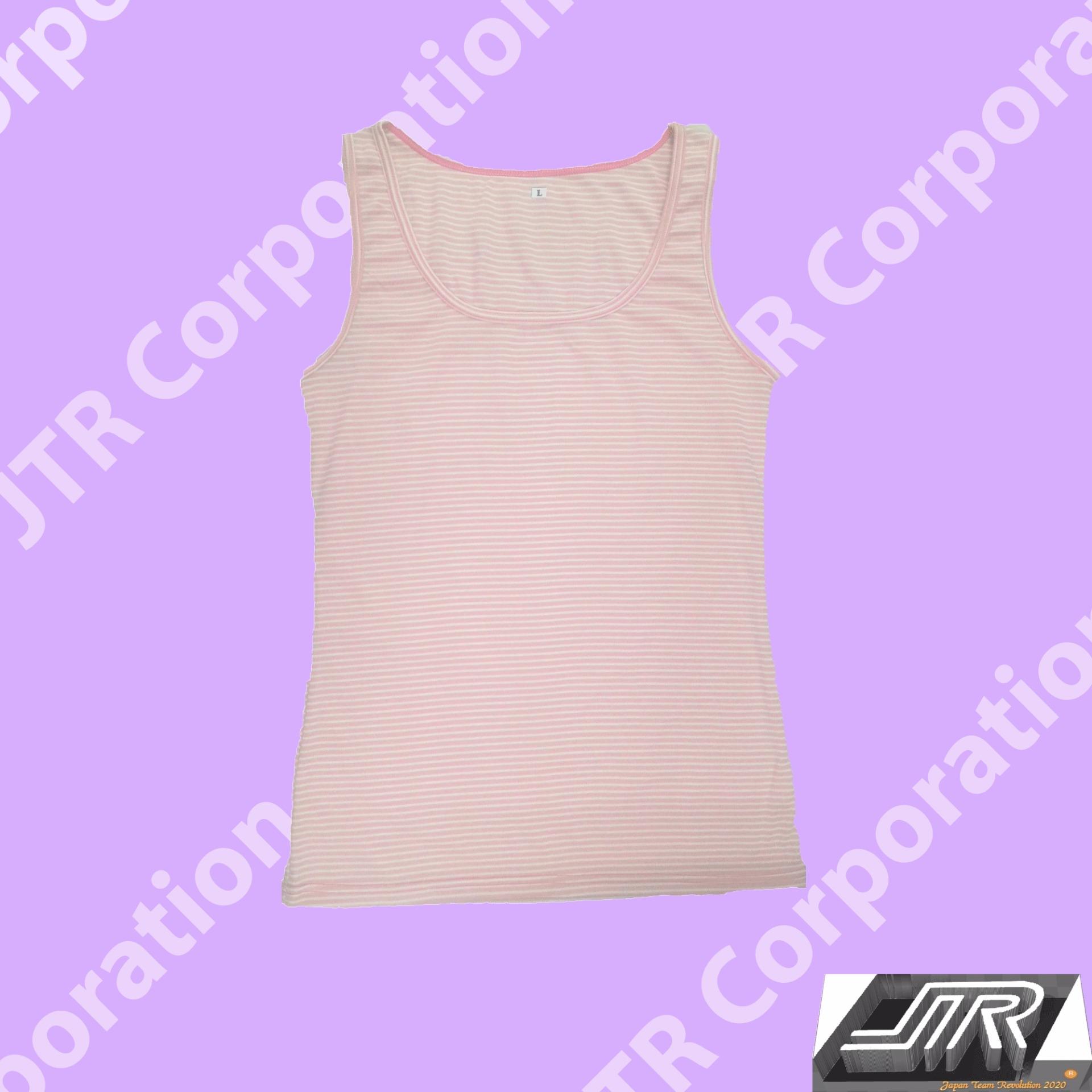 JTR เสื้อกล้าม สำหรับ ผู้หญิง สีชมพูอ่อน ลายขวาง 86107A-LIGHT PINK JTR เสื้อกล้าม สำหรับ ผู้หญิง สีชมพูอ่อน ลายขวาง 86107A-LIGHT PINK