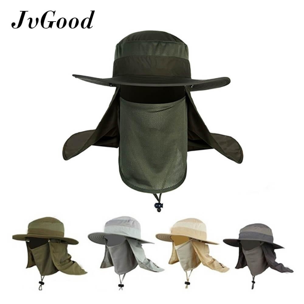 JvGood เกราะหน้ากะบังหมวก Fashion Summer Outdoor Sun Protection Fishing Farmer Gardener Cap Neck Face Flap Hat Wide Brim - intl JvGood เกราะหน้ากะบังหมวก Fashion Summer Outdoor Sun Protection Fishing Farmer Gardener Cap Neck Face Flap Hat Wide Brim - intl