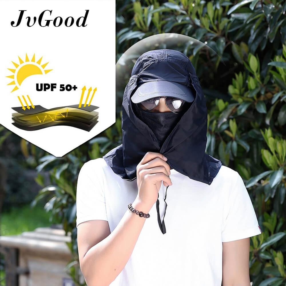 JvGood หมวกดวงอาทิตย์ฤดูร้อน Summer Sun Hat,Unisex 360°Outdoor Sun Protection Fishing Hat With Removable Neck&Face Flap Cover,UPF 50+ (Light Grey) - intl JvGood หมวกดวงอาทิตย์ฤดูร้อน Summer Sun Hat,Unisex 360°Outdoor Sun Protection Fishing Hat With Removable Neck&Face Flap Cover,UPF 50+ (Light Grey) - intl