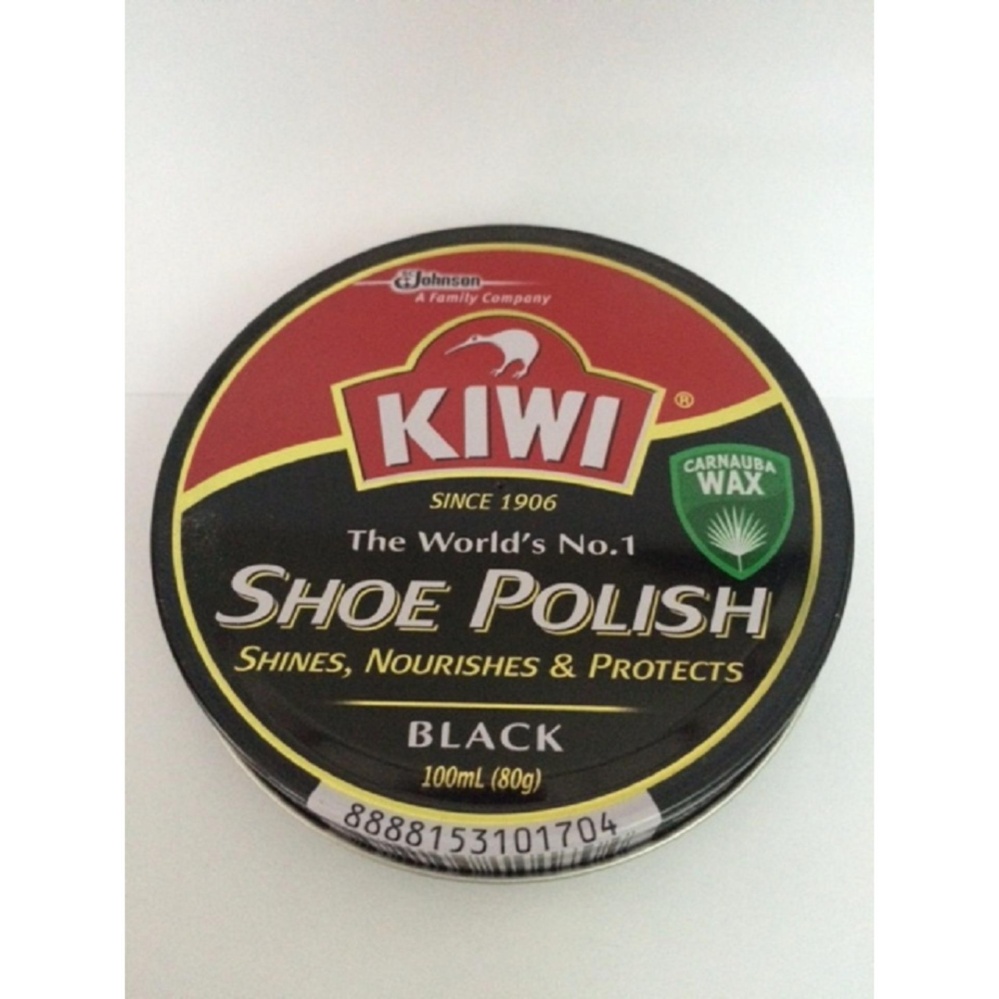 KIWI ขี้ผึ้งขัดเงารองเท้าหนัง สีดำ (100 มล.) KIWI ขี้ผึ้งขัดเงารองเท้าหนัง สีดำ (100 มล.)