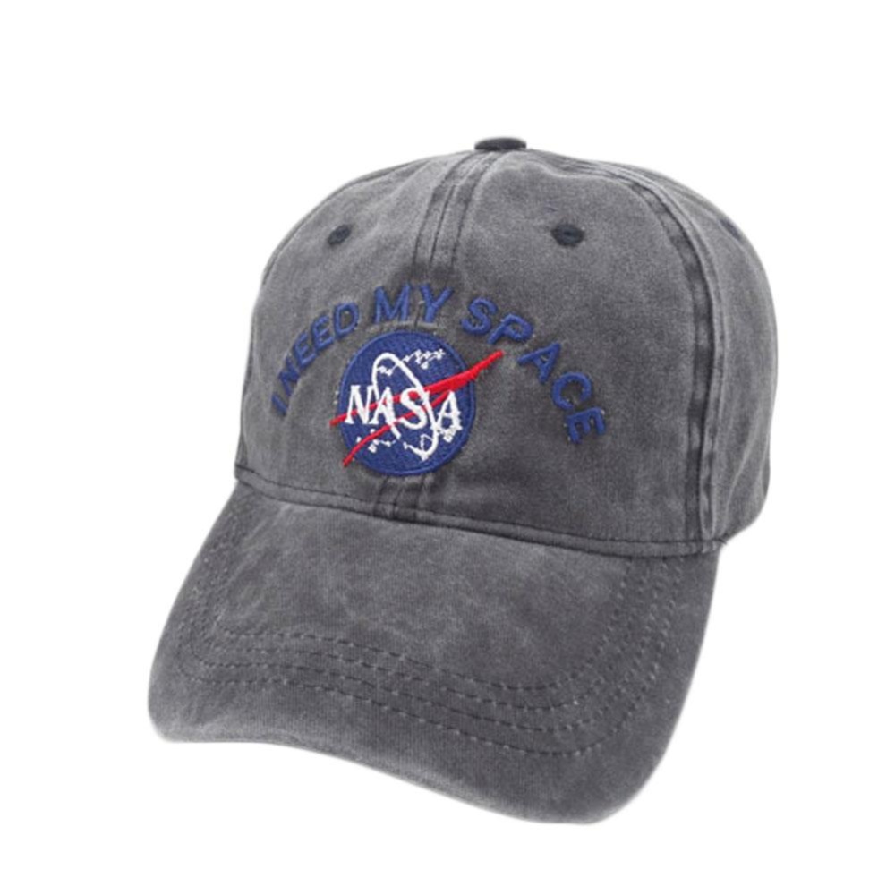 Kuhong Belababy พ่อหมวก NASA I NEED MY SPACE Bassball หมวกหมวกแก๊ปแบบปรับปีกได้ gorras กระดูกหมวดแก๊ป Chic สไตล์ H02 - INTL