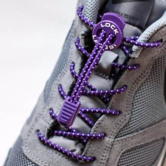 Lock laces เชือกรองเท้าไม่ต้องผูก สีม่วง Lock laces เชือกรองเท้าไม่ต้องผูก สีม่วง
