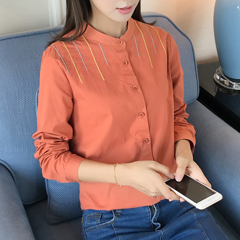 2018 เสื้อผ้าแฟชั่น ฤดูใบไม้ร่วงใหม่ลายปักใบไม้วรรณกรรมเฟรชชี่เสื้อเชิ้ตหญิงหลวมแลดูผอมปกตั้งแขนเสื้อยาวเสื้อแจ็กเก็ตผ้าฝ้าย 2018 เสื้อผ้าแฟชั่น ฤดูใบไม้ร่วงใหม่ลายปักใบไม้วรรณกรรมเฟรชชี่เสื้อเชิ้ตหญิงหลวมแลดูผอมปกตั้งแขนเสื้อยาวเสื้อแจ็กเก็ตผ้าฝ้าย