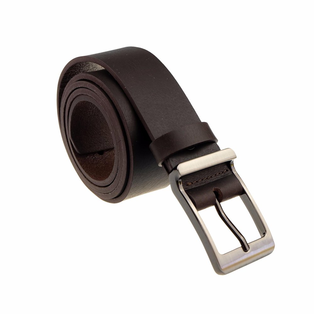 Louis Montini Classic Belt เข็มขัดหนังวัวแท้ เข็มขัดหนังแท้ หัวเข็มขัดซิงค์อัลลอย เข็มขัดผู้ชาย รุ่น MGN118 สีดำ