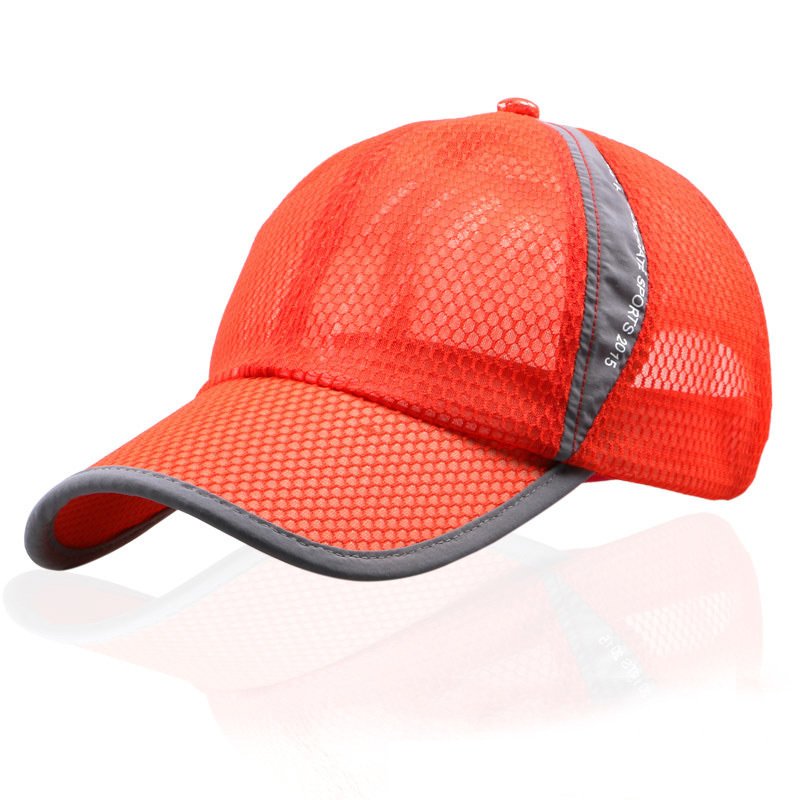 ผู้ชายผู้หญิงตาข่ายหมวกเบสบอล unisex หมวกแก๊ปแบบปรับปีกได้ Visor หมวกกีฬา