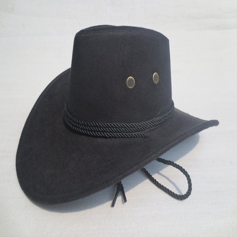 ใหม่ผู้ชายผู้หญิงหมวกสไตล์แจ๊ส Bowler หนังนิ่ม Fedora COWBOY Felt DERBY หมวกทรงทริลบี้ Sunhat