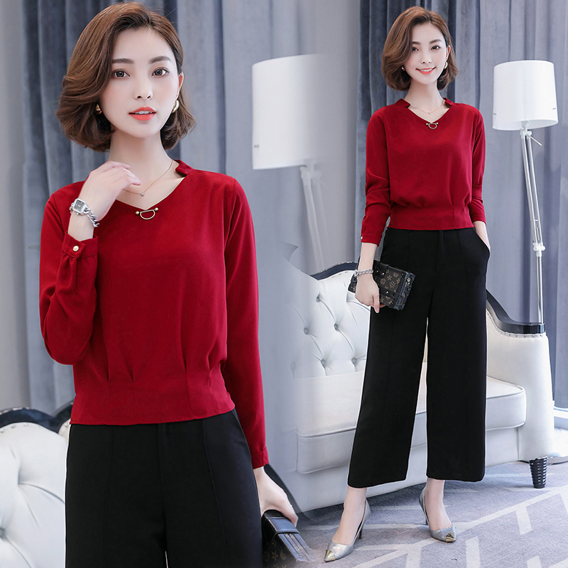 เสื้อชีฟองหญิง แขนพอง เข้ารูป สไตล์เกาหลี (สีขาว) (สีขาว)