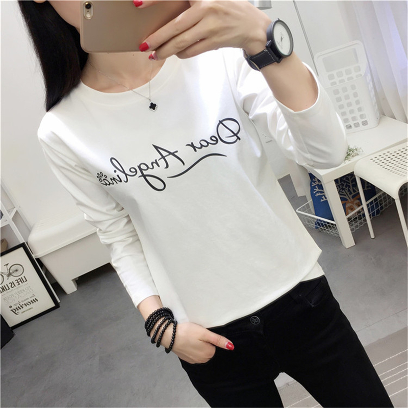 เสื้อยืดแขนยาว คอกลมผู้หญิง ยี่สไตล์เกาหลี (สีดำ) (สีดำ) เสื้อยืดแขนยาว คอกลมผู้หญิง ยี่สไตล์เกาหลี (สีดำ) (สีดำ)
