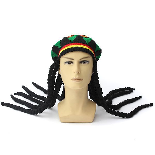 หมวกถักหมวกไหมพรมจาไมก้าบาร์ราสต้าหงอ Bob Marley
แต่งกายสไตล์เร้กเก้