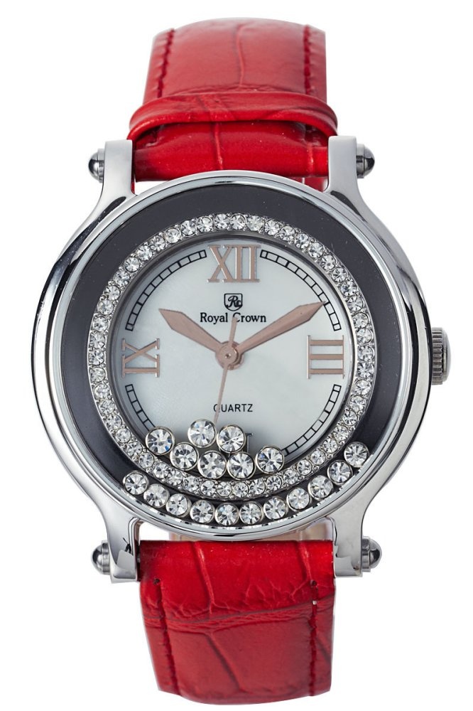 Royal Crown นาฬิกาข้อมือประดับเพชร 3638M-Red (สีแดง)