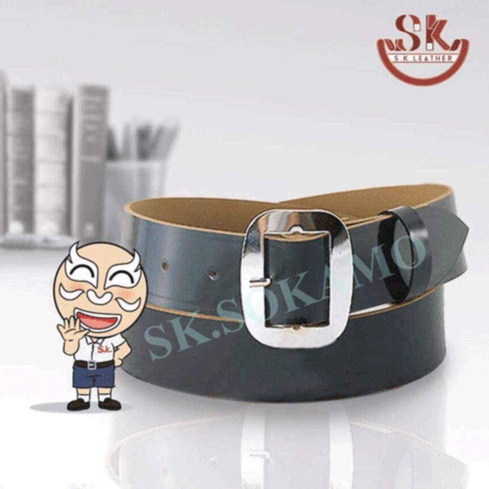 เข็มขัดนักเรียนหนังแก้ว สีดำ SK.SOKAMO เข็มขัดนักเรียนหนังแก้ว สีดำ SK.SOKAMO