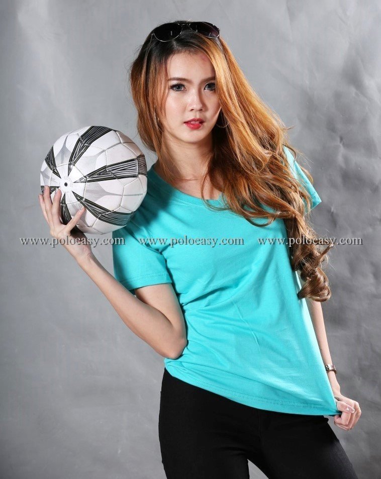 t-shirt export เสื้อยืดแฟชั่น T-Shirt ผู้หญิง คอวี (สีเขียวมิ้นต์) t-shirt export เสื้อยืดแฟชั่น T-Shirt ผู้หญิง คอวี (สีเขียวมิ้นต์)