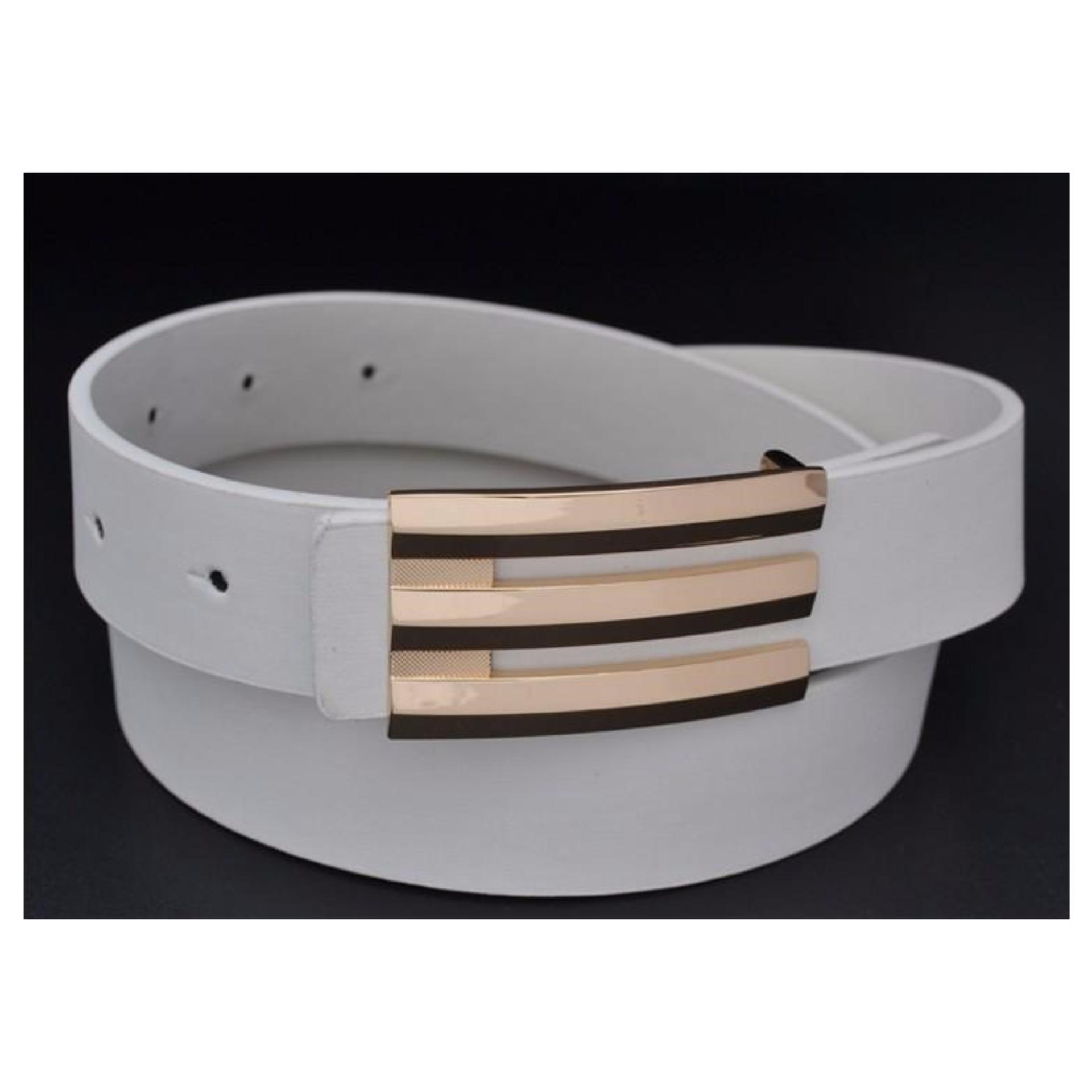 TOP CLASS เข็มขัด เข็มขัดผู้ชาย Men's Belt ดีไซน์ใหม่ E Buckle สีขาว TOP CLASS เข็มขัด เข็มขัดผู้ชาย Men's Belt ดีไซน์ใหม่ E Buckle สีขาว