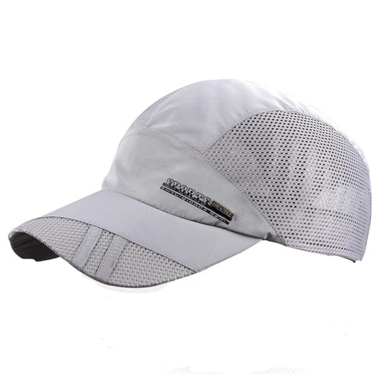 กีฬาแห้งเร็วปรับได้ตาข่ายสำหรับบุรุษหมวกแก๊ป Snapback หมอก