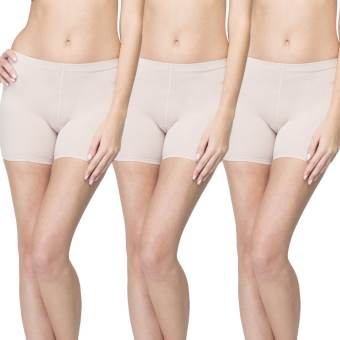 Wacoal กางเกงใน Hot pants 1 เซ็ท 3 ชิ้น (สีเบจ 1 ชิ้น) - WU4828BE + WU4828BE + WU4828BE