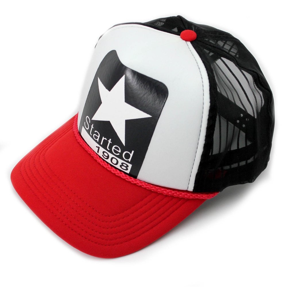 Whyus 1 ชิ้น Super Big Five - Pointed Star ตาข่าย Breathable ปรับเบสบอลหมวกฮิปฮอปหมวก (สีแดง) (INTL)