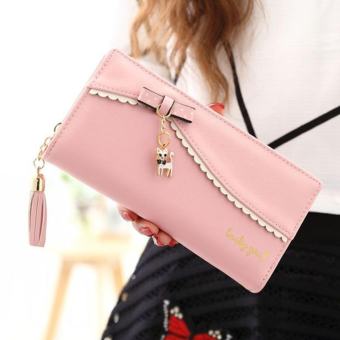 Wichu Bag กระเป๋าเงินผู้หญิง กระเป๋าสตางค์ ใบยาว กระเป๋าสตางค์ตามวันเกิด รุ่น LW-086 (สีชมพู) Wichu Bag กระเป๋าเงินผู้หญิง กระเป๋าสตางค์ ใบยาว กระเป๋าสตางค์ตามวันเกิด รุ่น LW-086 (สีชมพู)