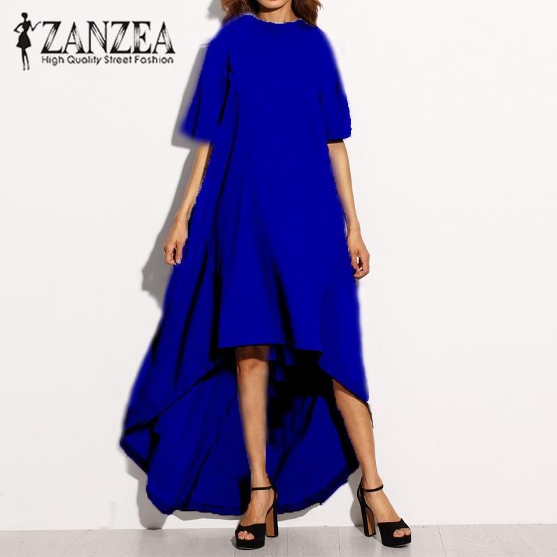 ZANZEA ผู้หญิงฤดูใบไม้ร่วงคอสั้นแขนสั้นไม่สมมาตรฤดูร้อนลำลองหลวมพรรคยาวพลัสขนาด (ปิดสีขาว)เสื้อผ้าแฟชั่นชุดเดรสชุดเดรสออกงาน ZANZEA ผู้หญิงฤดูใบไม้ร่วงคอสั้นแขนสั้นไม่สมมาตรฤดูร้อนลำลองหลวมพรรคยาวพลัสขนาด (ปิดสีขาว)เสื้อผ้าแฟชั่นชุดเดรสชุดเดรสออกงาน