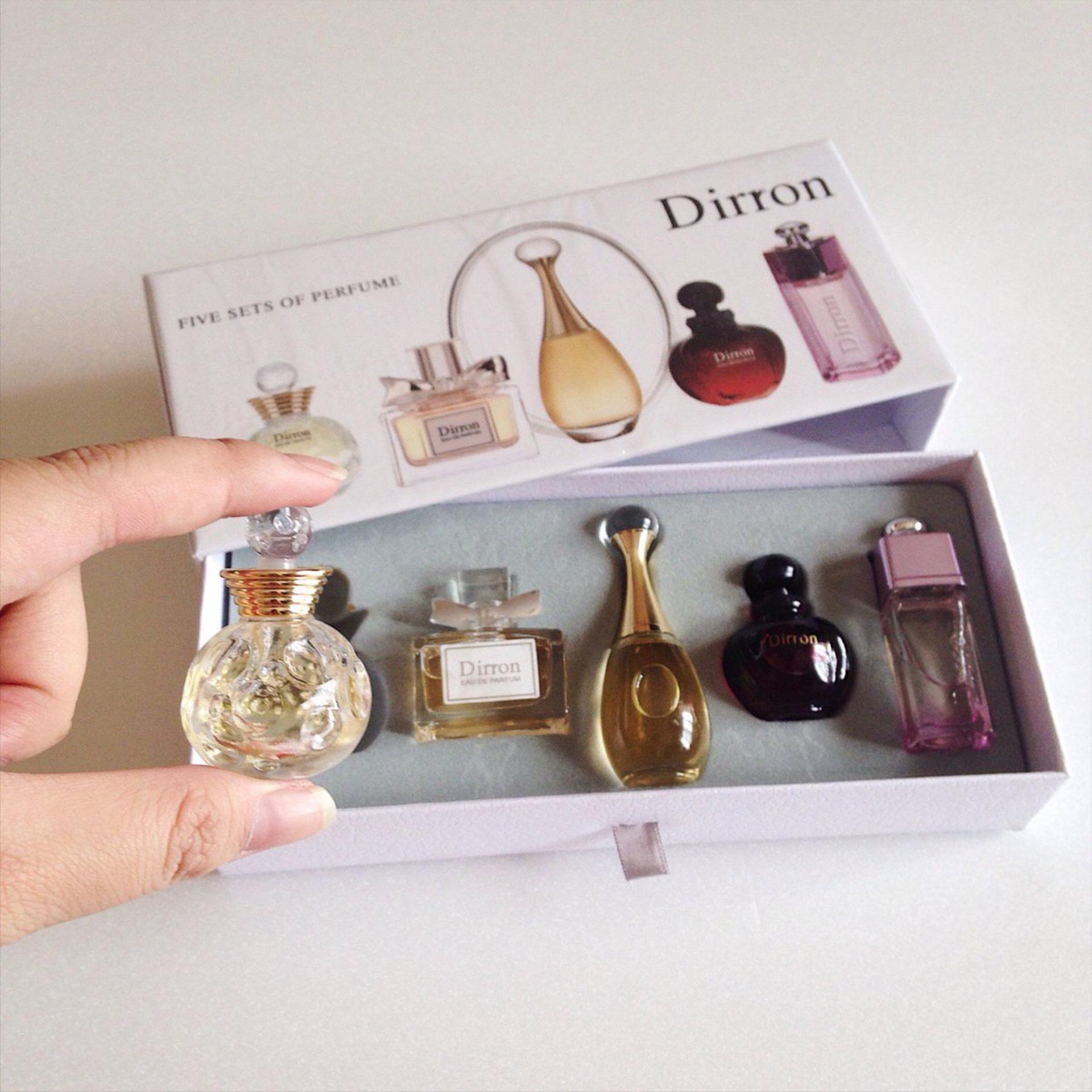 Dirron Five Sets Of Perfume 5ml.x5ชุดน้ำหอมสำหรับผู้หญิง 5บุคคลิกไฮโซ/เซ็กซี่/ร้อนแรง/สวยหวาน/หรูหรา ปรับได้หลายลุคในแต่ละโอกาส