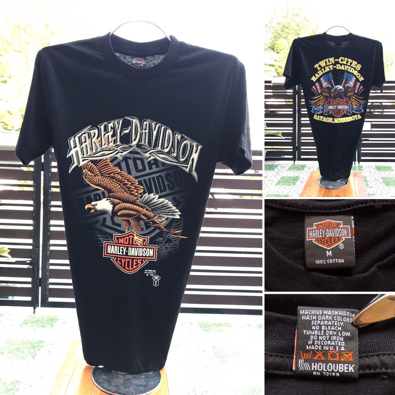 เสื้อยืดฮาเลย์ Harley-Davidson Reproduction (SML) ป้าย USA ผ้าCotton100 ใสสบาย YY2019