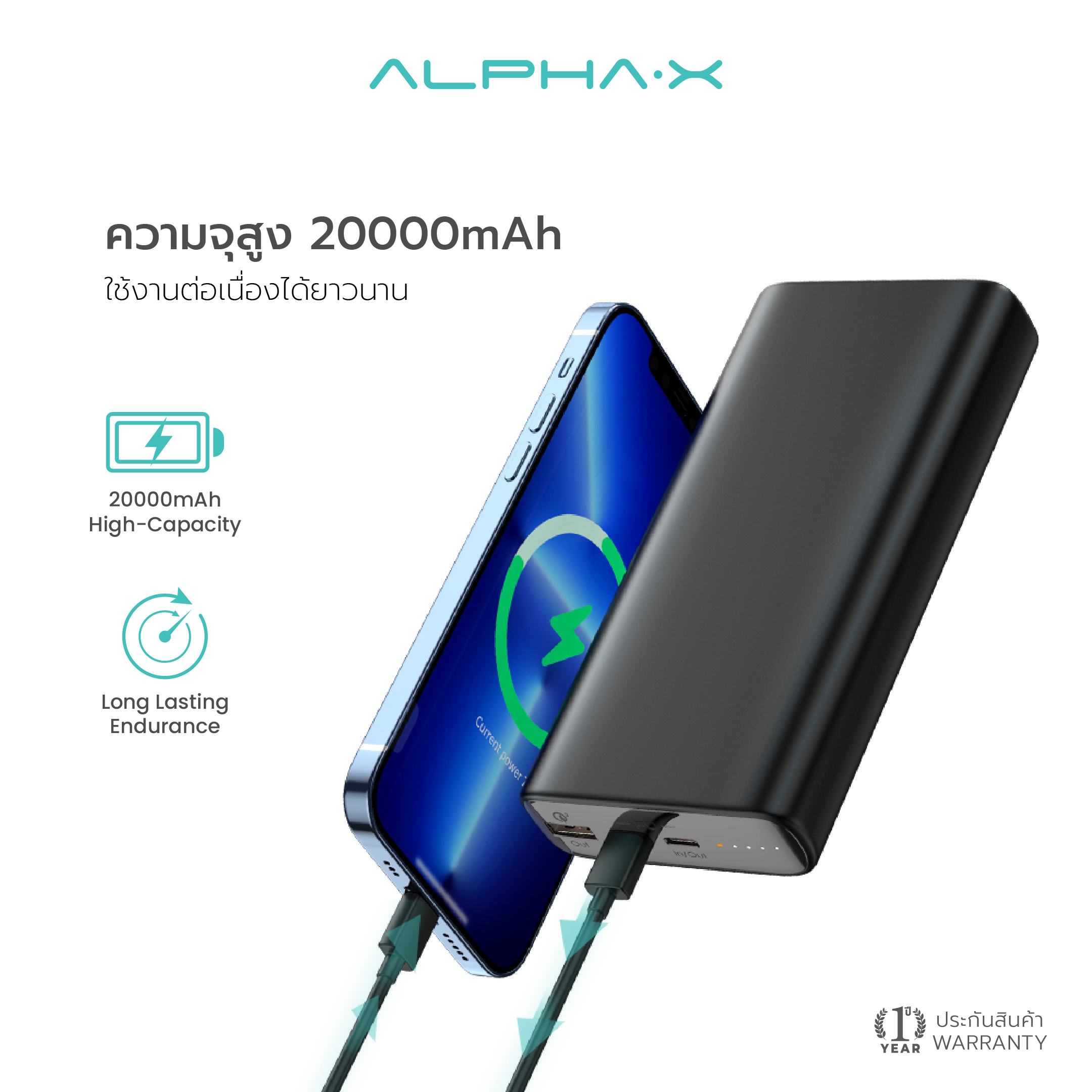 Alphax C W Pd Powerbank Mah Fast Charging Qc